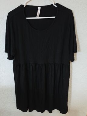 Brynmama Classic Black Women’s Babydoll Top Size XXL